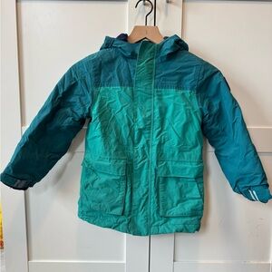 Lands' End Kids' Squall Two-Tone Teal Winter Jacket